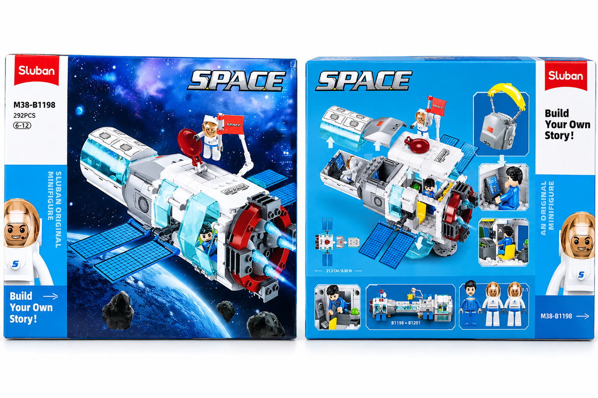 Конструктор Sluban Space космическа станция с 292 части и минифигурки
