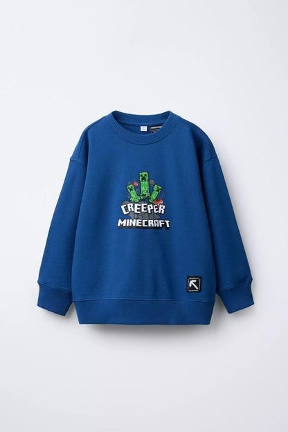 Тъмносин детски суитшърт Lucco Kids от 100% памук