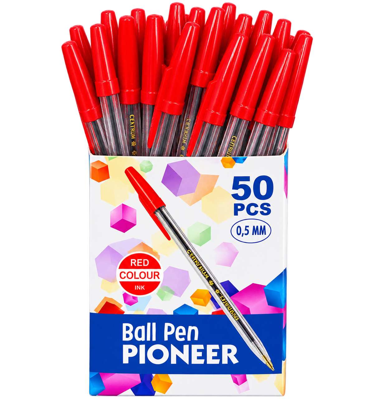 Червени химикалки CENTRUM PIONEER 0.5 mm в оригинална кутия