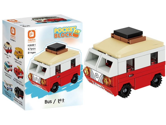 Мини конструктор Pocket Block – превозно средство, 6+ години